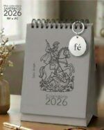 Arquivo Mini Calendário de Mesa A6 Santinhos Masculino 2026 - Imagem 6