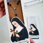 Arquivo Caixa para Terço com Visor Santa Rita de Cássia