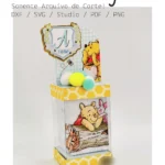 Arquivo Caixa Alta Moldura Ursinho Pooh