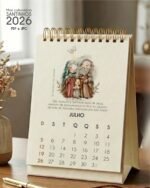 Arquivo Mini Calendário de Mesa A6 Santinhos 2026 - Imagem 5
