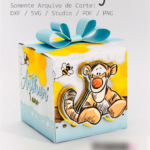 Arquivo Caixa Cubo Laço Ursinho Pooh