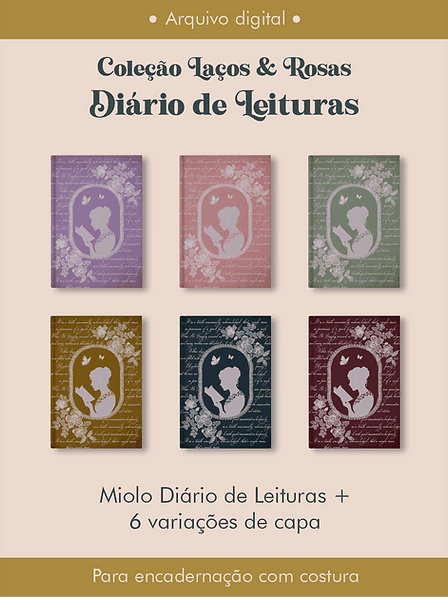 6-Diario de Leituras Coleção Laços e Rosa Costura Arquivo Diário de Leituras Coleção Laços e Rosa Costura - Imagem 1