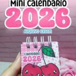 Arquivo Mini Calendário 2026 6x6cm