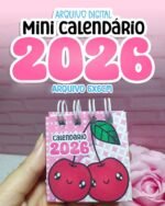 Arquivo Mini Calendário 2026 6x6cm