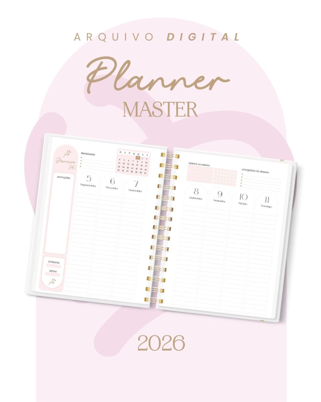 6-Planner Master 2026 Arquivo Planner Master 2026 - Imagem 1