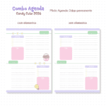 Arquivo Combo Agenda Candy Cute 2026 - Imagem 5