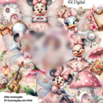 Kit Digital Minnie Fadinha Rosa