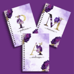 Arquivo Capas A5 Alfabeto Roxo
