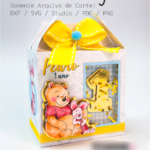 Arquivo Caixa Maletinha Visor Ursinho Pooh
