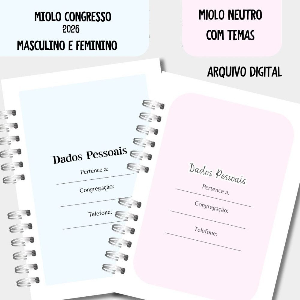 7-MIOLO NEUTRO CONGRESSO 2026 - FEMININO E MASCULINO - COM TEMA Arquivo Miolo Neutro Congresso 2026 Fem e Masc com Tema - Imagem 1