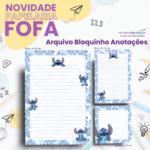 Arquivo Stitch Miolo Papelaria Fofa