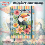 Arquivo Caderno Universitário Coleção Floral Tucano