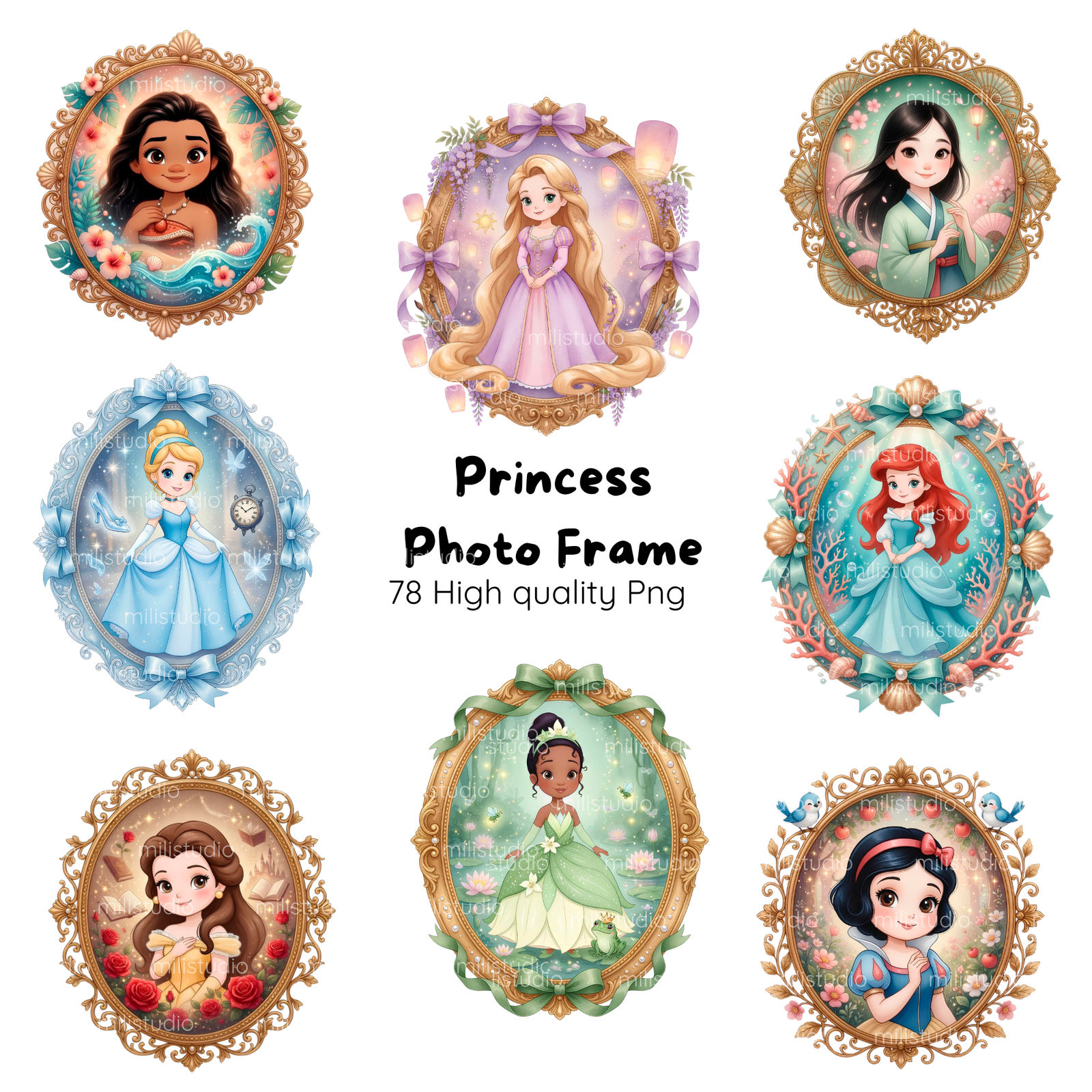 8-Princesas Kit Digital Princesas - Imagem 1