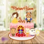 Arquivo Topo de Bolo A Bela e a Fera Cute 2