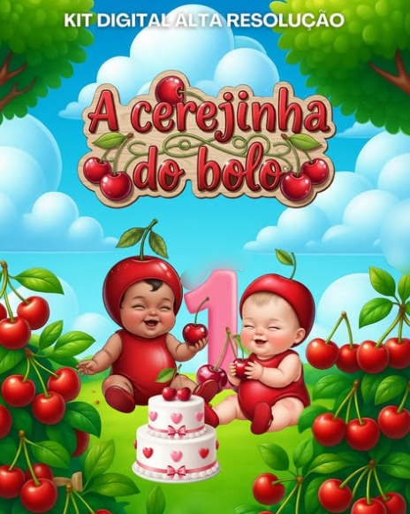 A CEREJINHA DO BOLO Kit Digital A CEREJINHA DO BOLO - Imagem 1