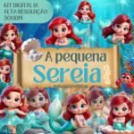 Kit Digital A PEQUENA SEREIA BABY (ARIEL)