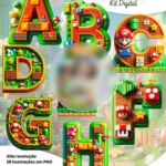 Kit Digital Alfabeto Super Mario