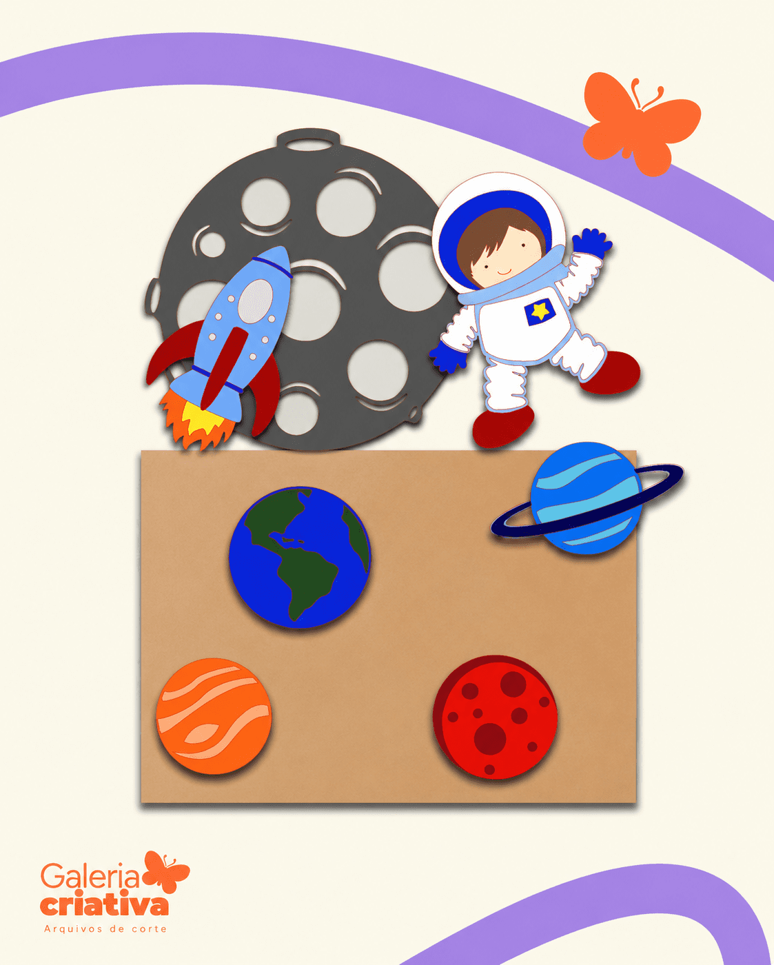 ASTRONAUTA 4 Arquivo Topo de Bolo ASTRONAUTA 4 - Imagem 1