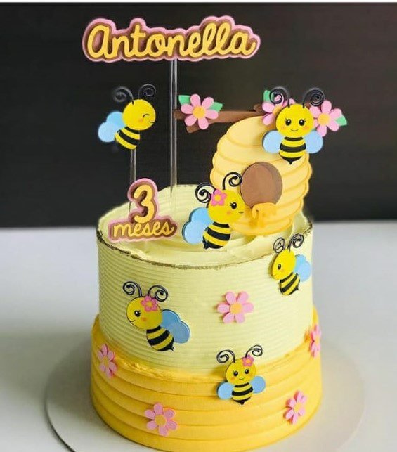 Abelhinha Colmeia 3 Arquivo Topo de Bolo Abelhinha Colmeia 3 - Imagem 1