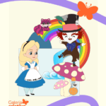 Arquivo Topo de Bolo Alice e Chapeleiro Maluco