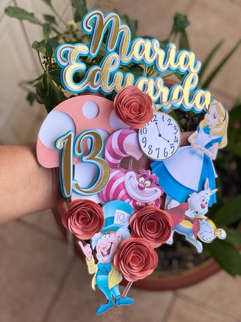 Alice no País das Maravilhas 6 Arquivo Topo de Bolo Alice no País das Maravilhas 6 - Imagem 1