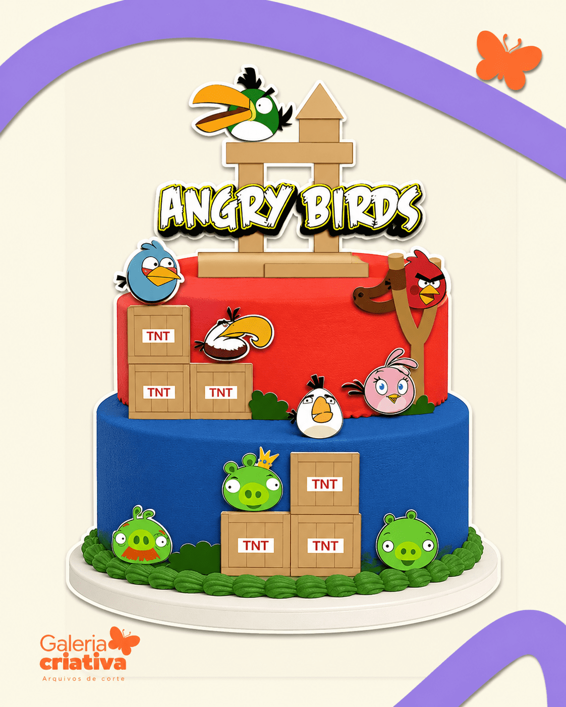 Angry Birds Arquivo Topo de Bolo Angry Birds - Imagem 1