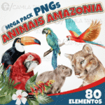 Kit Digital Animais Amazonia
