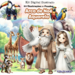 Kit Digital Arca de Noé Aquarela