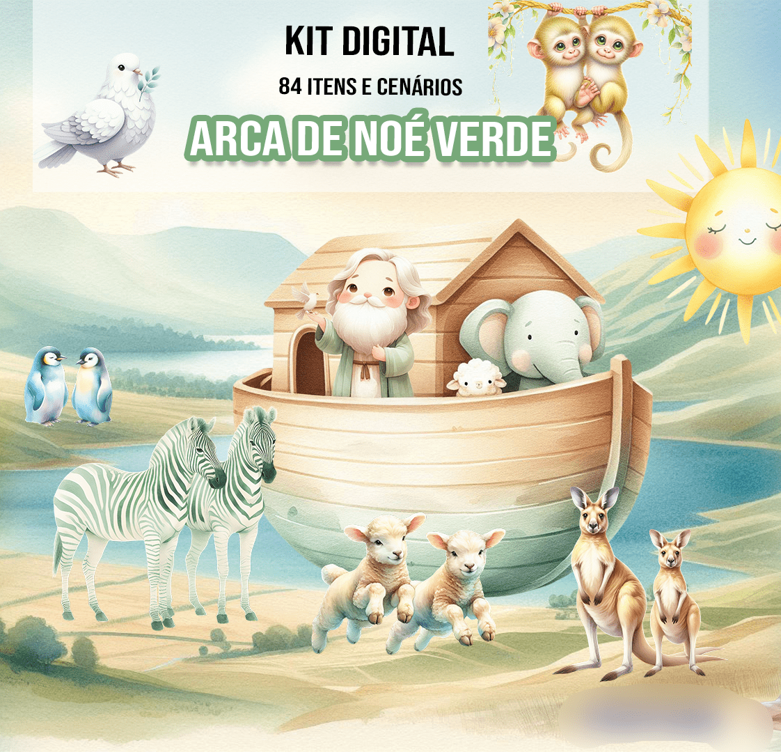 Arca de Noé Verde Kit Digital Arca de Noé Verde - Imagem 1
