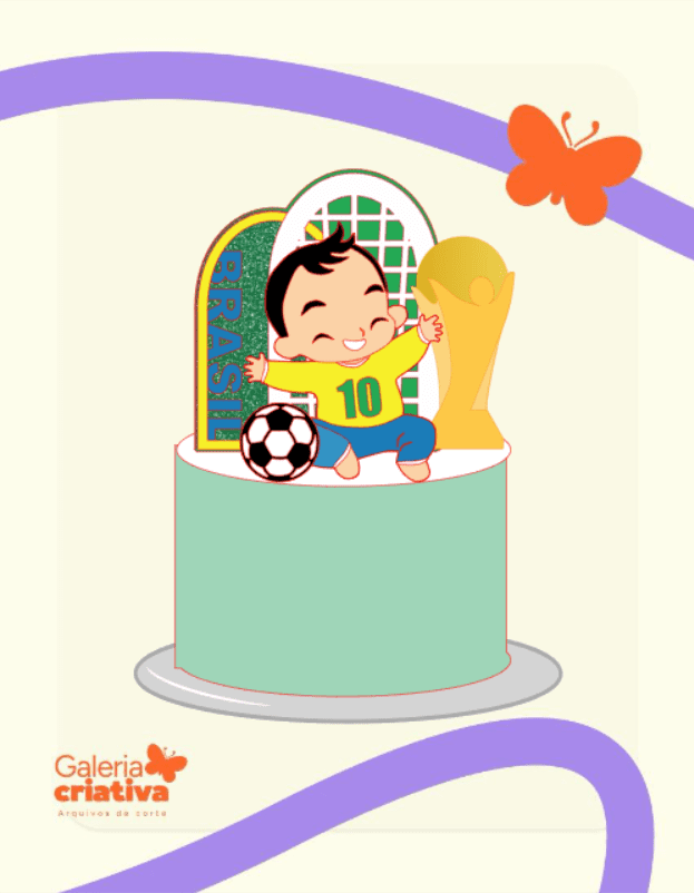 BABY GLEIRO COPA DO MUNDO Arquivo Topo Copa do Mundo Bebê Painel - Imagem 1