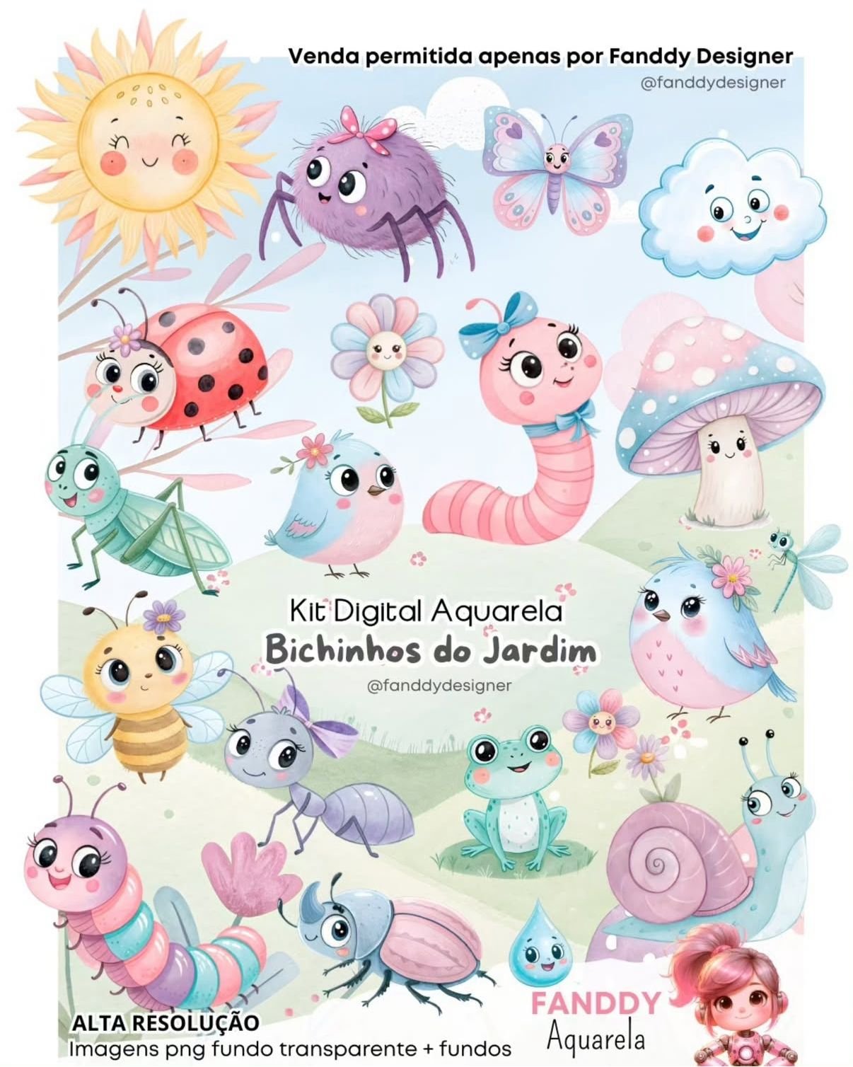 BICHINHOS NO JARDIM Kit Digital BICHINHOS NO JARDIM - Imagem 1