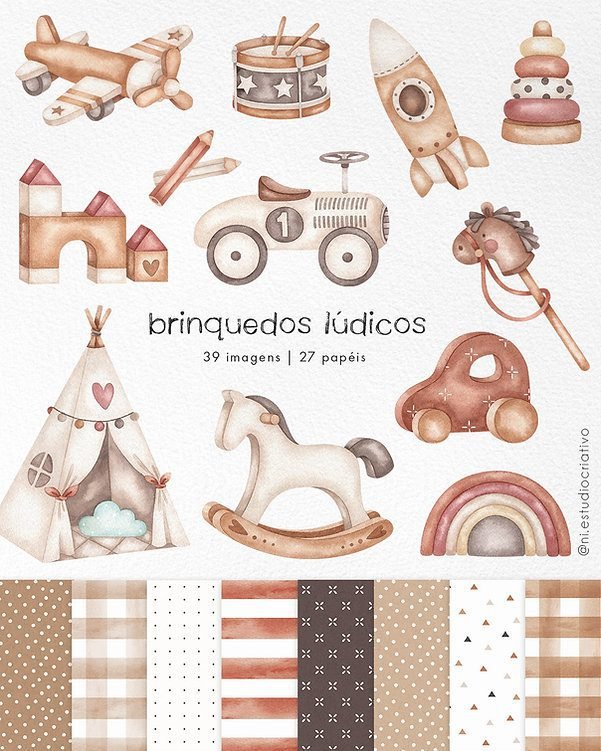 Brinquedos Lúdicos_Ni Estudio Kit Digital Brinquedos Ludicos - Imagem 1
