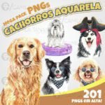 Kit Digital Cachorros Aquarela