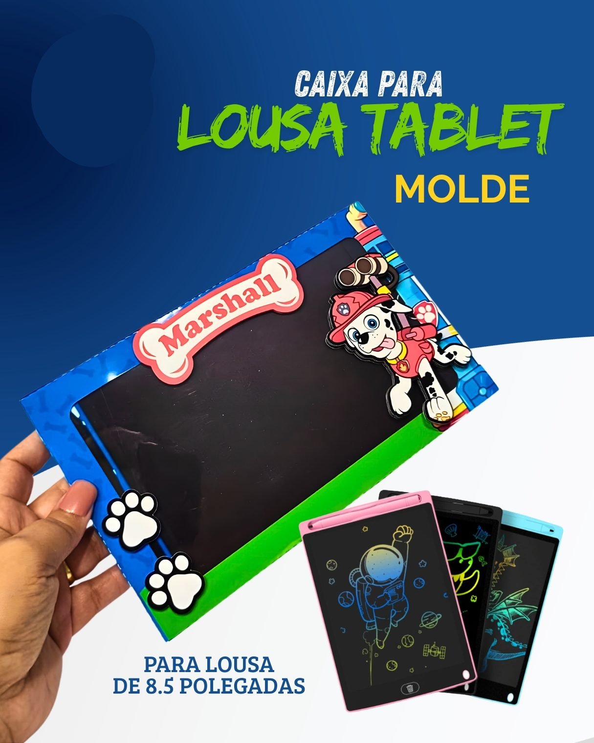 CAIXA TÁBLET Arquivo de Corte Caixa Para Lousa Tablet - Imagem 1