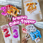 Arquivo Topo de Bolo Balão de Números