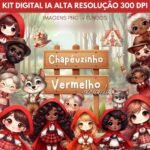 Kit Digital CHAPEUZINHO VERMELHO AQUARELA