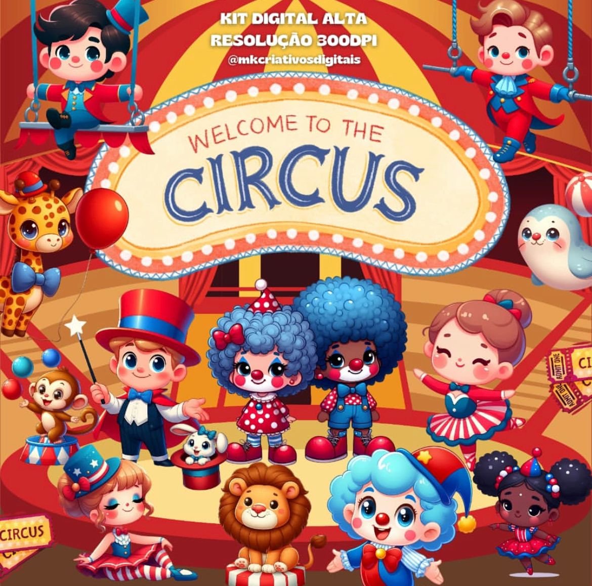 CIRCO Kit Digital Papéis Circo - Imagem 1