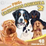 Kit Digital Cachorros Aquarela 2