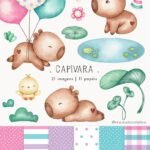 Kit Digital capivara candy
