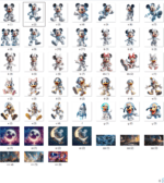 Kit Digital Mickey Astronauta 3D - Imagem 2