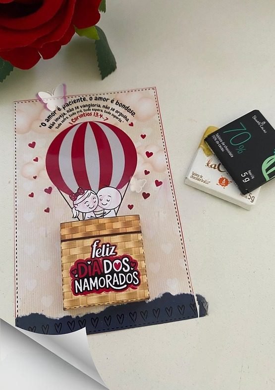 Card balão dia dos namorados Arquivo Dia dos Namorados Card Balão La Creme - Imagem 1
