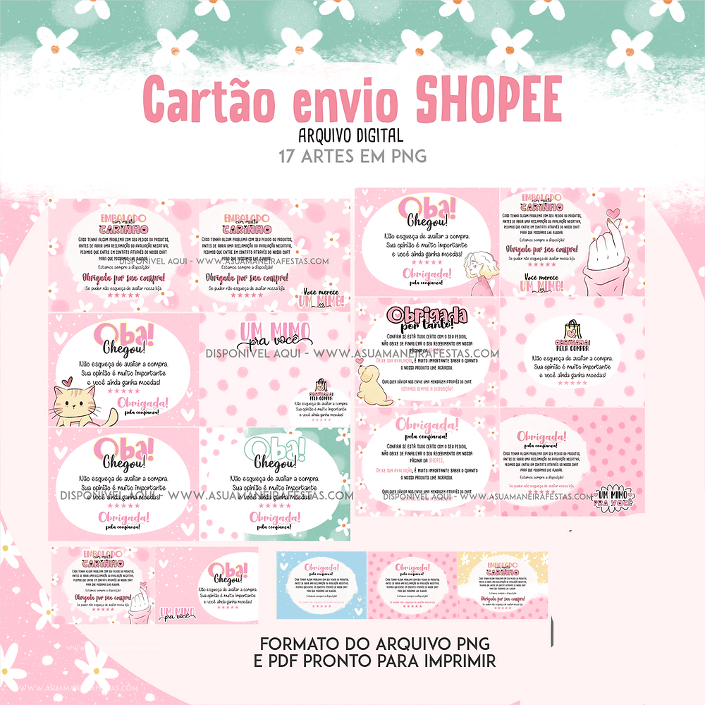 Cartão Shopee - Arquivo Digital Kit digital Cartão Shopee - Imagem 1