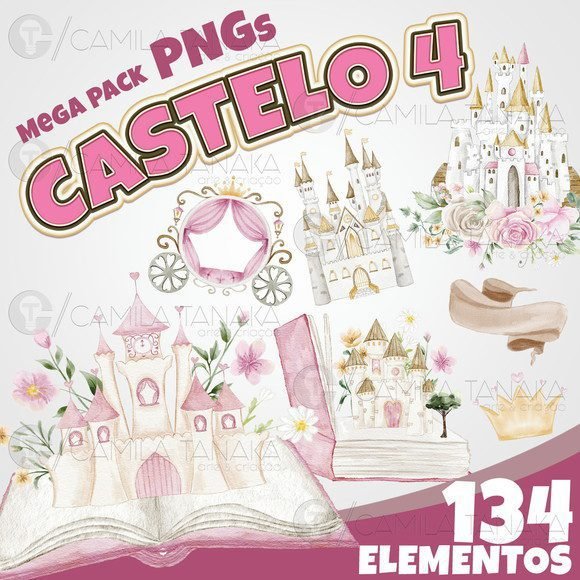 Castelo Princesas 4 Kit Digital Castelo Princesas - Imagem 1