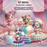Kit Digital Circo Candy 3D
