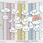 Kit Digital Papeis Chuva de Bençãos Kawai