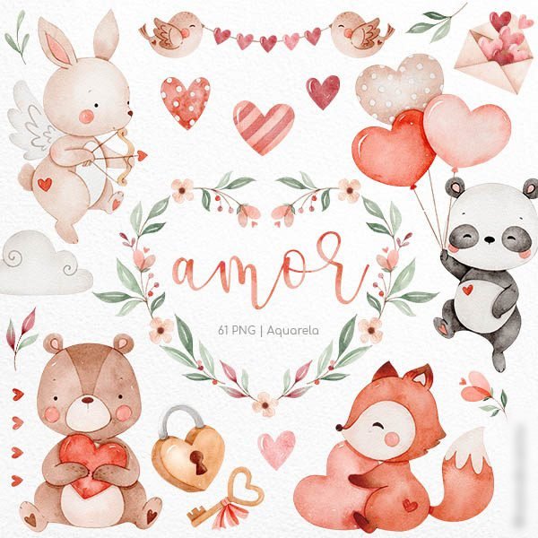 Com Amor Kit Digital dia dos namorados com amor - Imagem 1