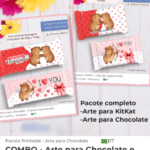 Arquivo Dia dos Namorados Kit Kat e Chocolate Capivara Apaixonada