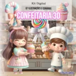 Kit Digital Confeitaria 3D