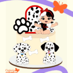 Arquivo Topo de Bolo Cruella Baby 101 Dalmatas