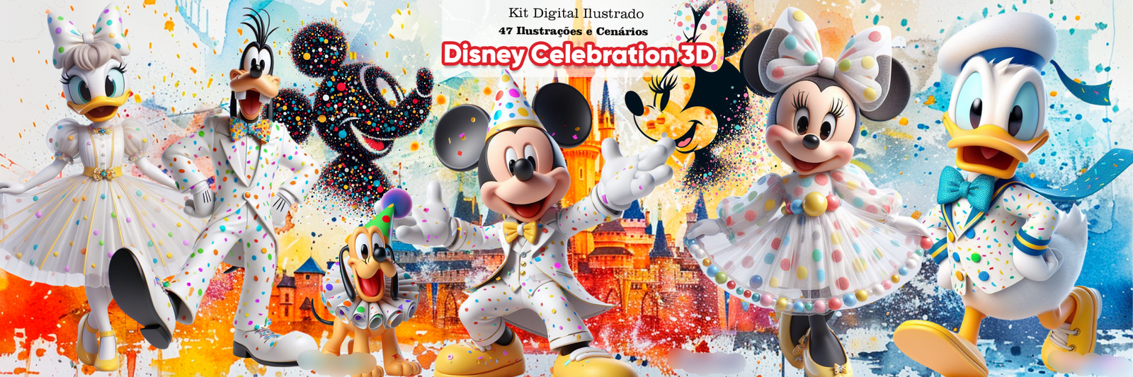 DISNEY CELEBRATION 3D Kit Digital Disney Celebração 3D - Imagem 1
